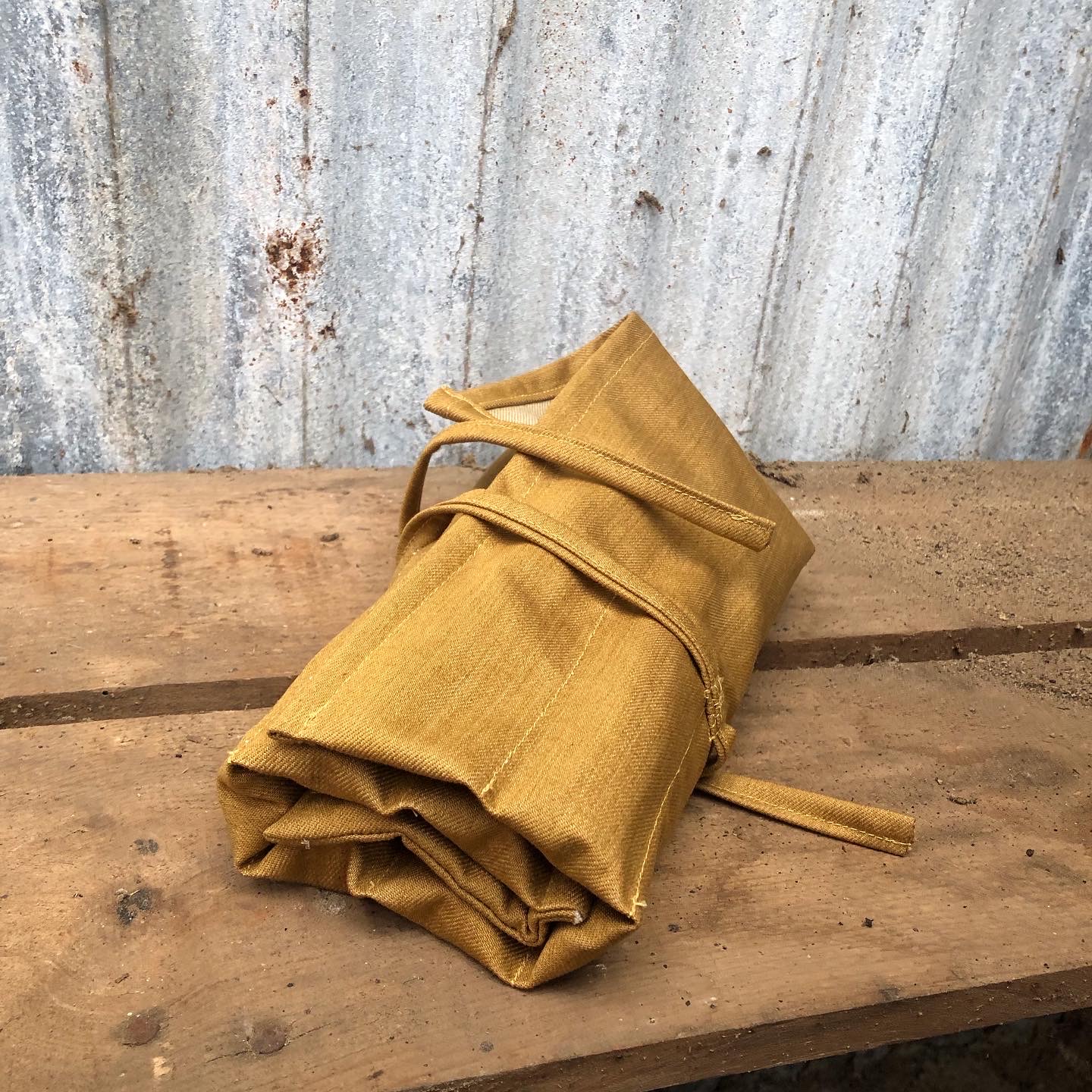 Golden Ochre Denim Tool Roll - Image 4