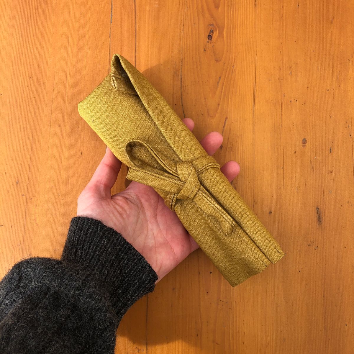 Golden Ochre Denim Tool Roll - Image 7