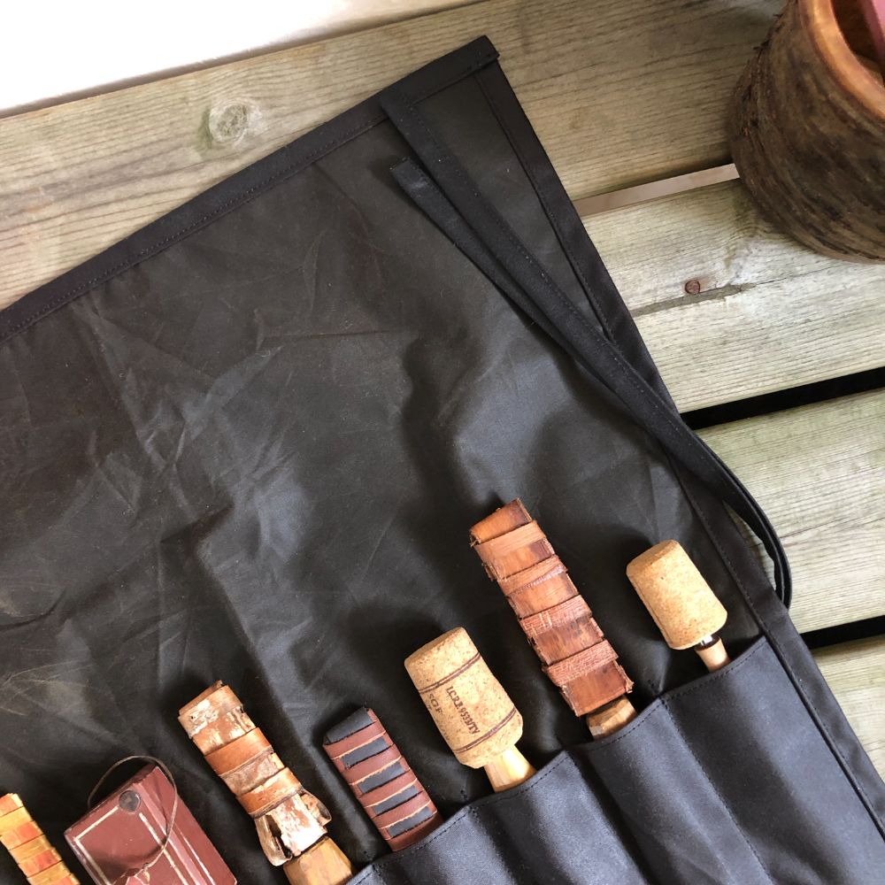 Darkest Brown Waxed Canvas Tool Roll - Image 3