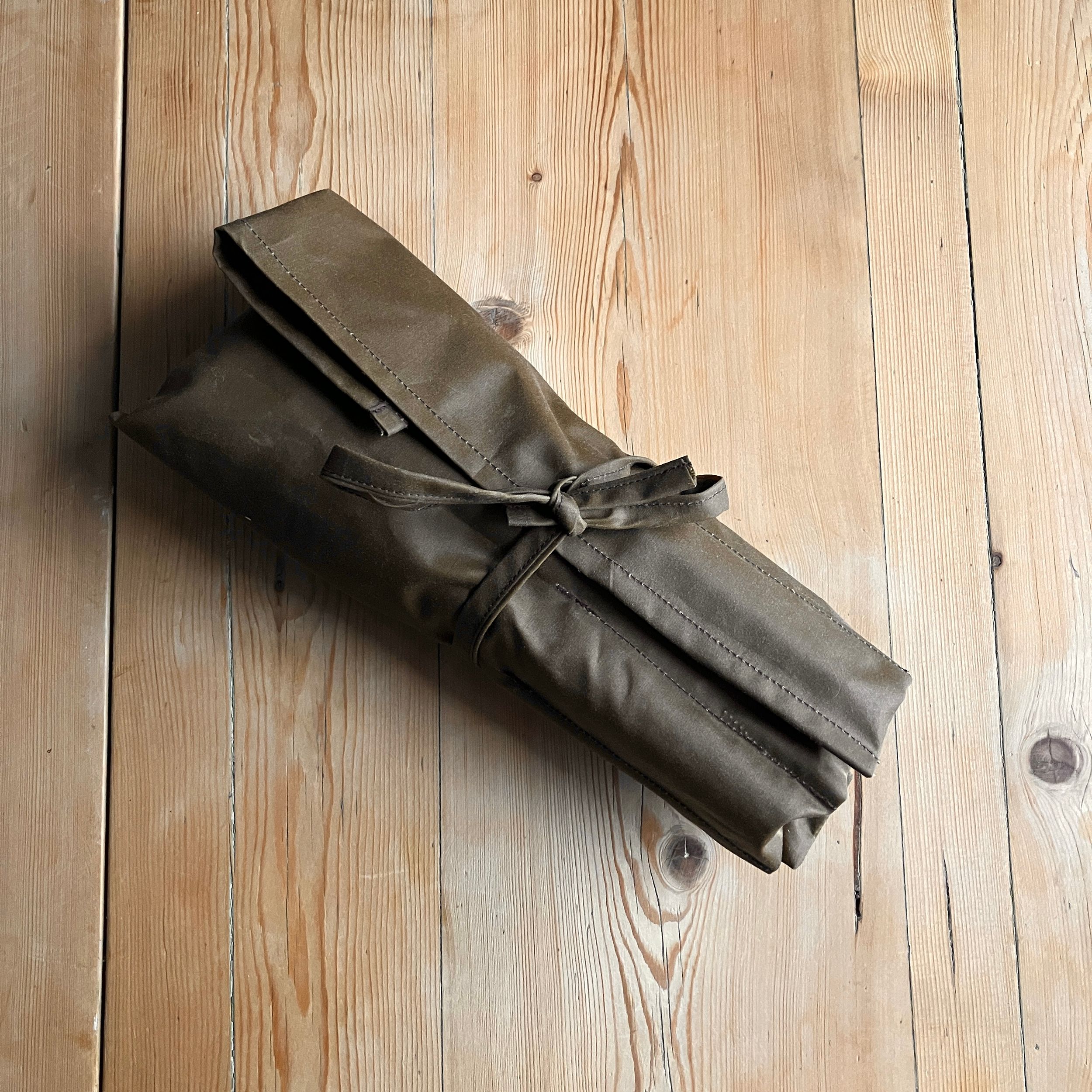 Brown Waxed Canvas Tool Roll - Image 4