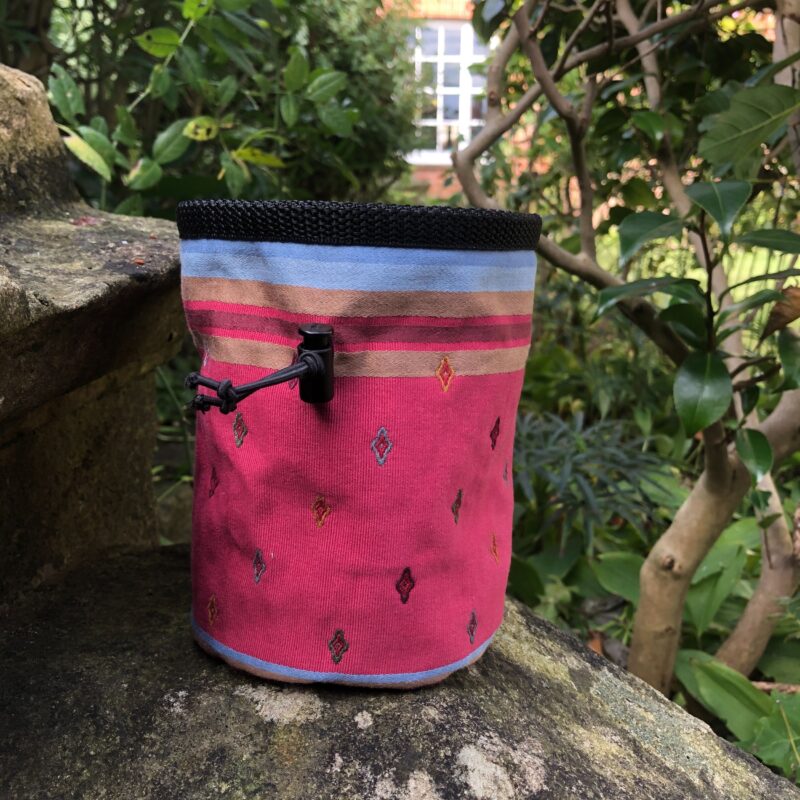 Dark Pink Jacquard Pattern Chalk Bag