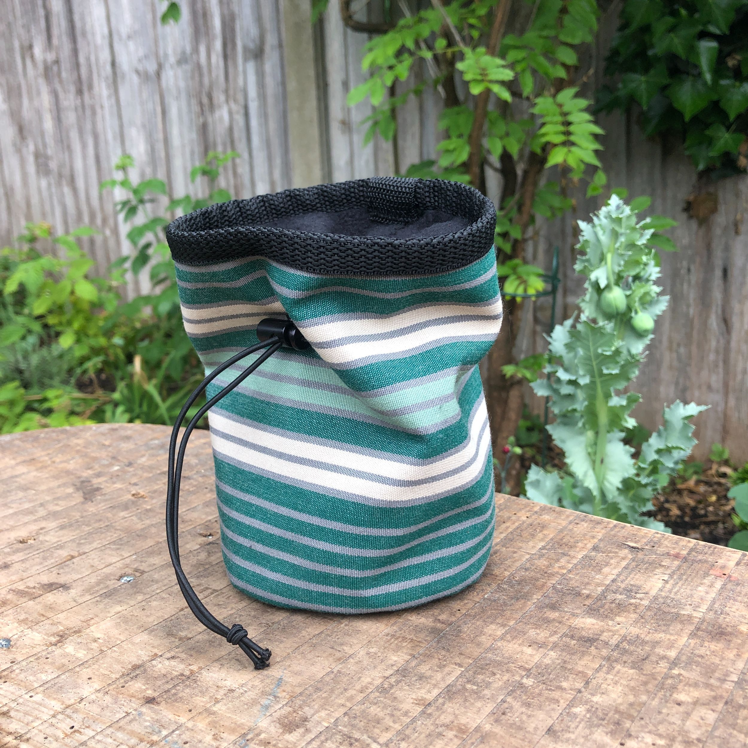 Green Stripe Canvas Chalk Bag - Image 2