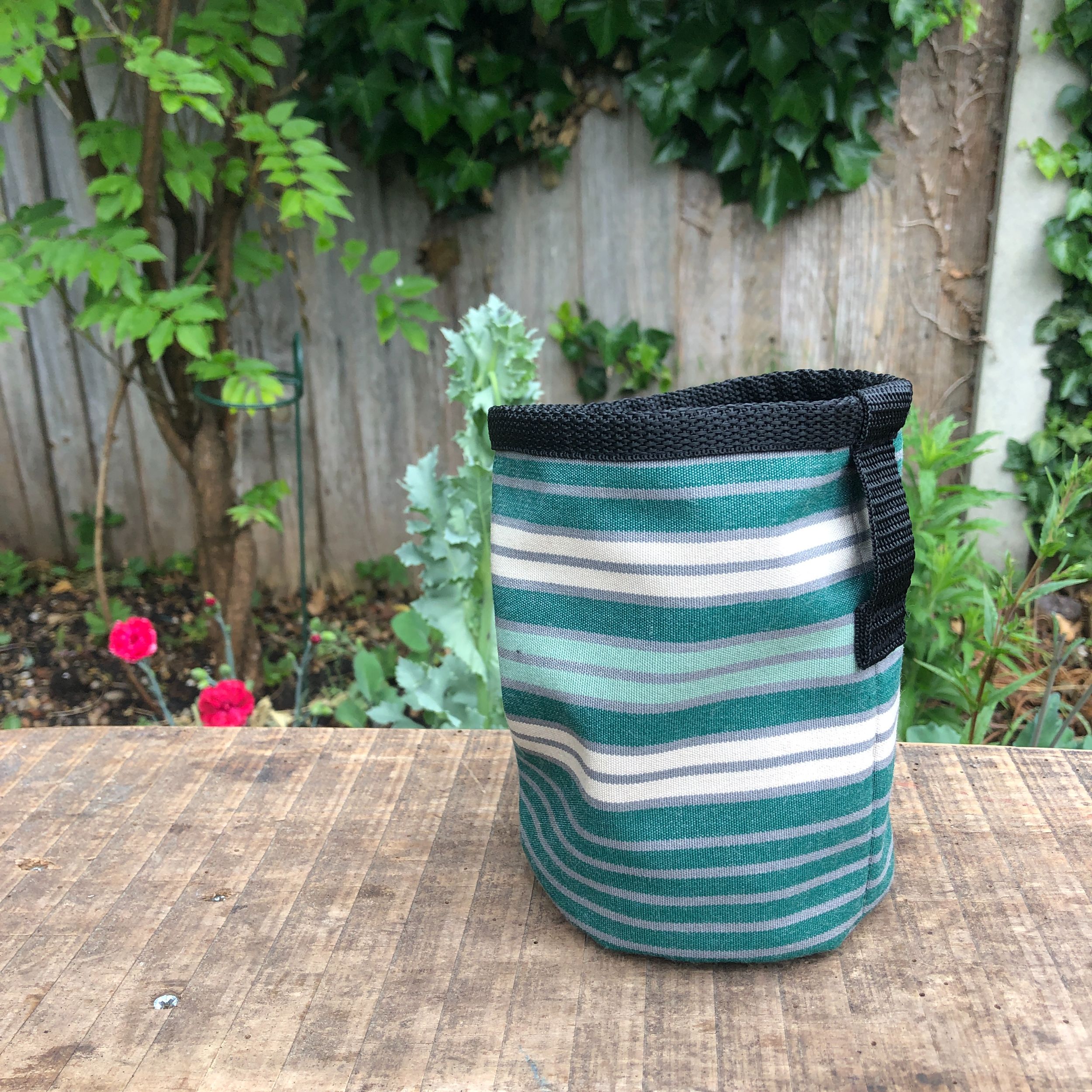 Green Stripe Canvas Chalk Bag - Image 6