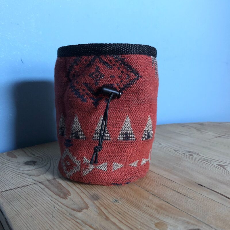 Rust Geometric Pattern Chalk Bag